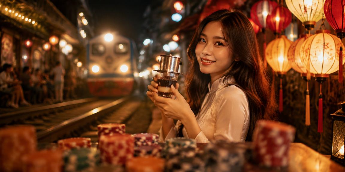 Người dùng Hà Nội xem tỷ lệ kèo trên điện thoại tại quán cà phê