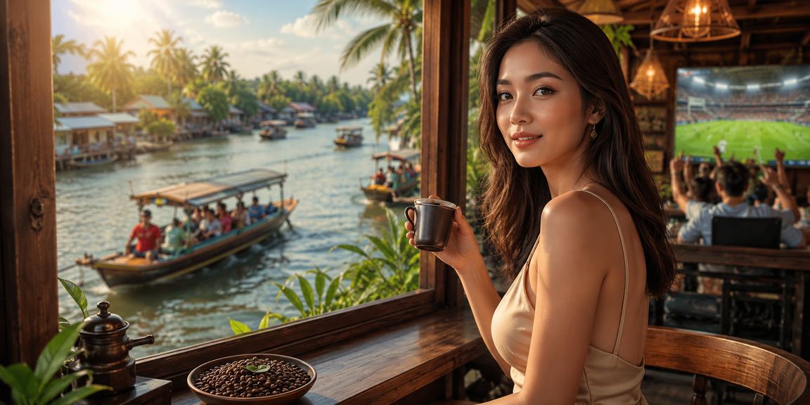 Người dùng miền Tây thưởng thức cà phê và trải nghiệm cá cược trực tuyến tại vùng Mekong